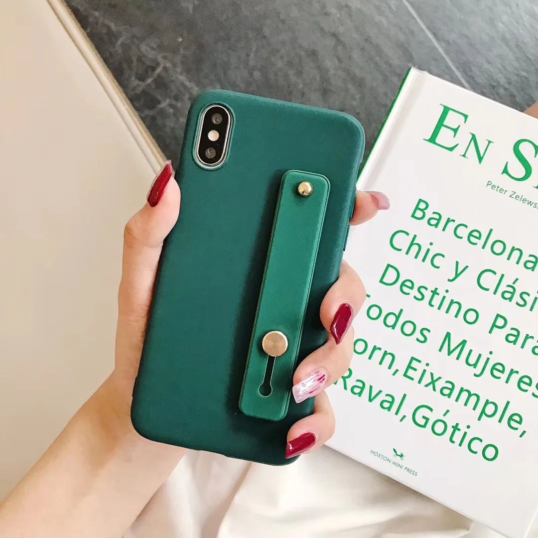 Однотонный силиконовый чехол для samsung Note 10 Pro Note 9 Note 8 S9 Plus S8 Plus S10 Plus Kick Stand чехол для samsung S10 - Цвет: Зеленый