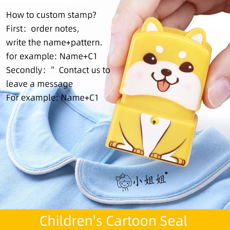 Custom-Made Baby Name Stamp DIY For Children Name Seal Student Clothes Chapter Not Easy To Fade Security Stamp Sticker name stamp name stickers name sticker