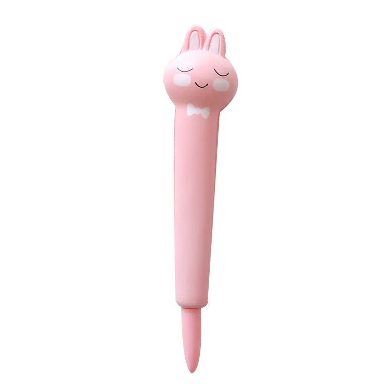 1X Soft Sponge Rabbit Paw Gel Pen Rollerball Pen School Office Supply Student Stationery