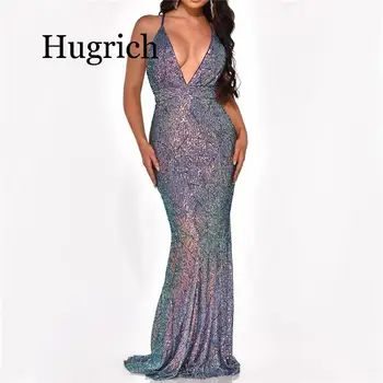 

Sexy Elegant Maxi Dress Club Spaghetti Strap Halter Long Sexy Dress Women Bodycon Party Dress Summer Autumn 2020 New