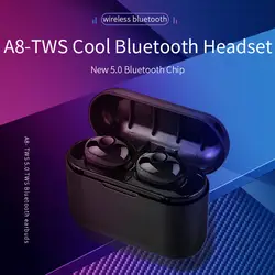 A8 Bluetooth наушники для iPhone Ушная гарнитура беспроводной микрофон зарядная коробка воздушные наушники Handsfree Xiaomi huawei samsung K18