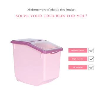 

Plastic Food Kitchen Container Sealed Crisper Grains Tank Storage Kitchen Sorting Rice Storage Box Container Jars 10kg 6kg