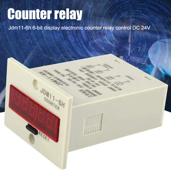 

6 Digits Display Electronic Counter Industrial Mechanical Counter JDM11-6H Direct Current 24V J99Store