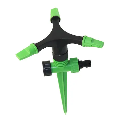 Pc Automatic 360 Degree Spiked Rotating Sprinklers Garden Yard Lawn Watering Irrigation 3-arm Circular Spray Nozzles