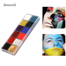 12 цветов для лица краска для тела ing Body масляные краски тату макияж Косметическая краска для тела ing Хэллоуин вечерние CFA036