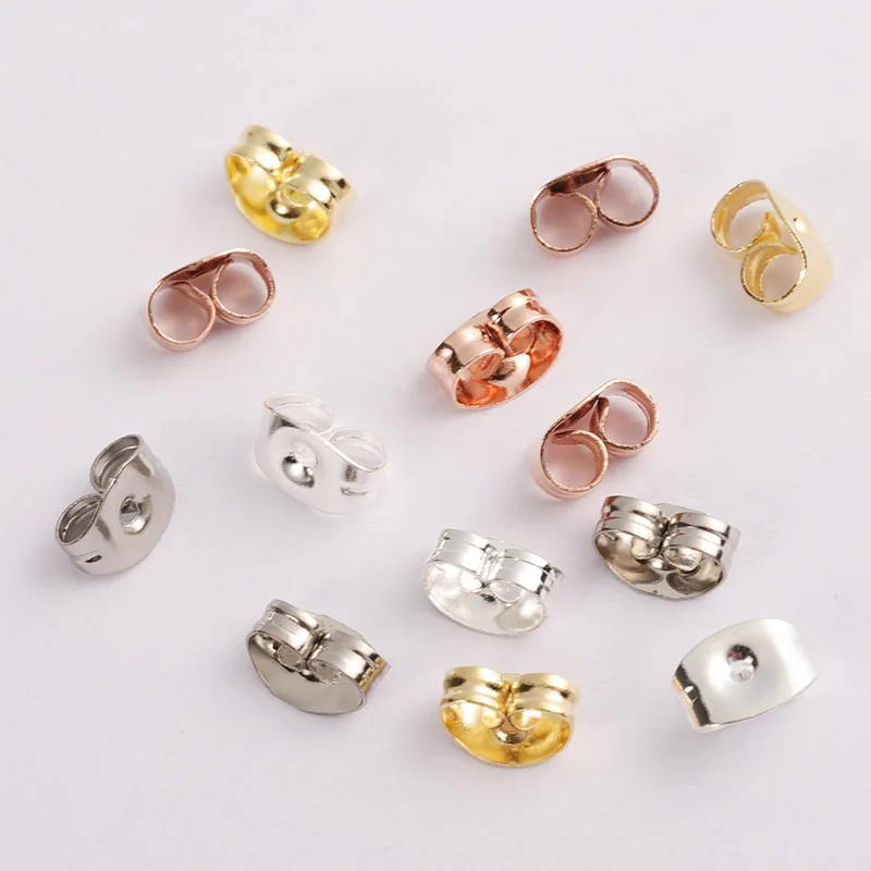  100pcs Ball Earring Studs with 100pcs Butterfly