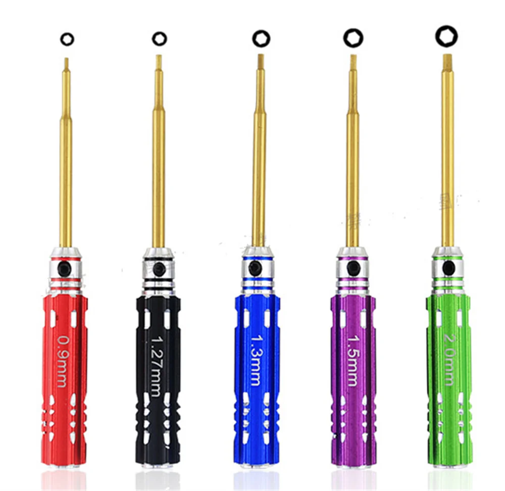 Meta 0.9/1.27/1.3/1.5/2.0mm Hexagon Screwdriver Screw Driver Tool Kit for 1/24 Axial SCX24 Traxxas Tamiya RC Car Mini