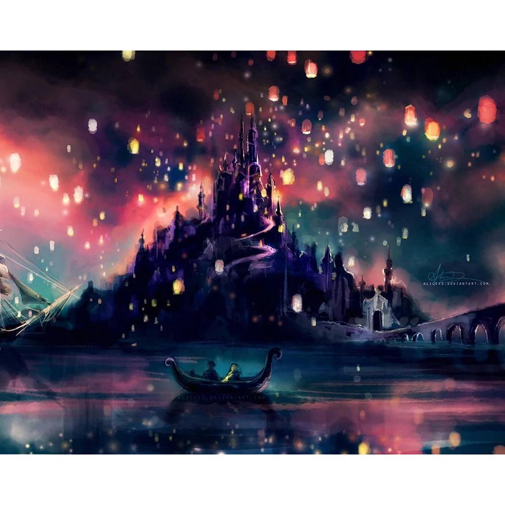 Div 5D Гарри замок фонарь море полностью Алмазная роспись наборы для вышивки