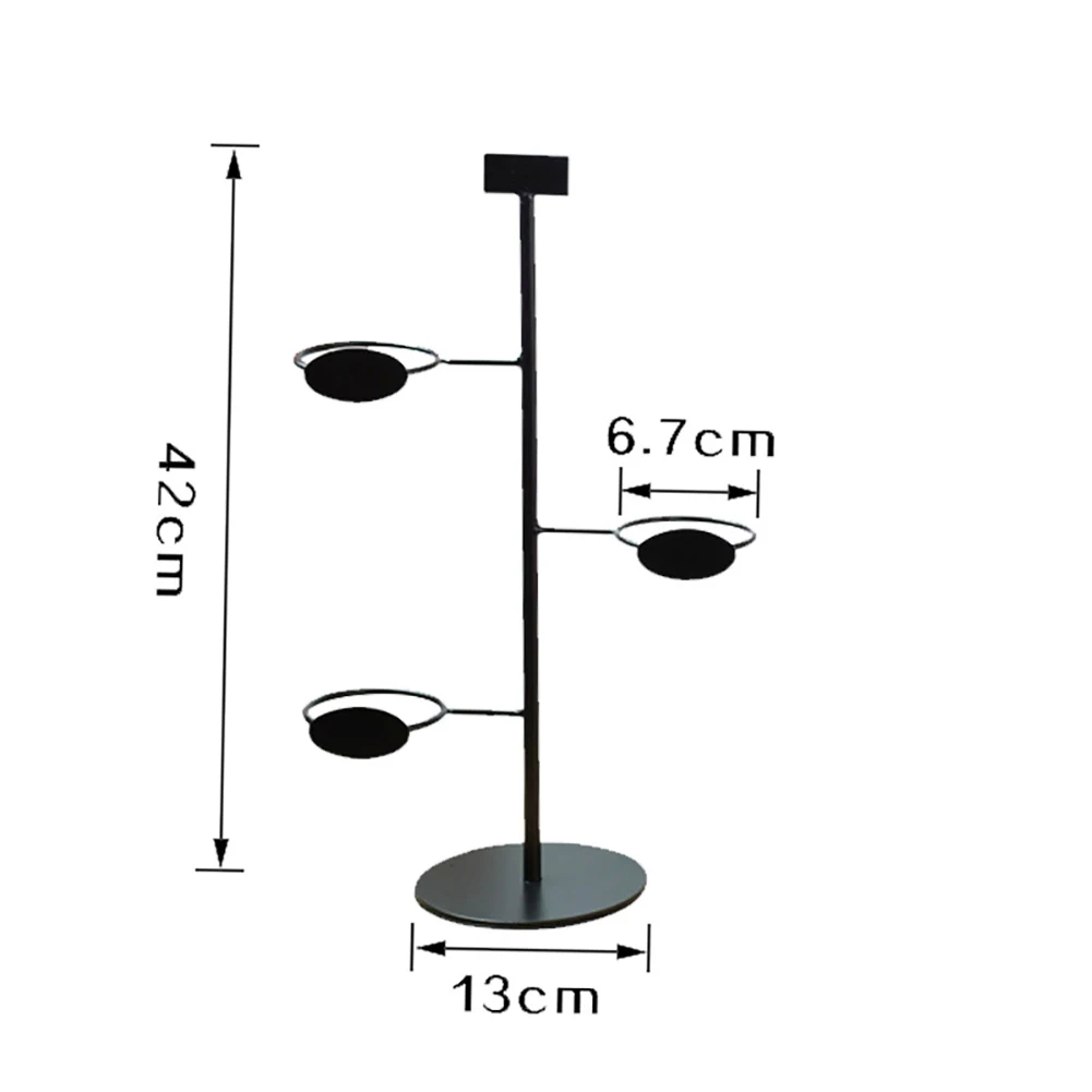 Milk Tea Display Rack Shop 3 Grids Metal Cup Holder Storage Coffee With Slot Base Beverage Stand Multifuctional Vertical Bar