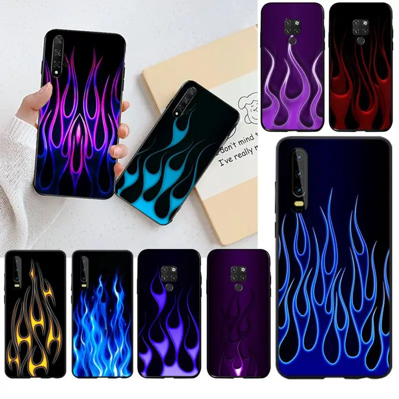 YJZFDYRM крутой зеленый пламя черный ТПУ мягкий чехол для телефона Huawei P40 P30 P20 lite Pro Mate