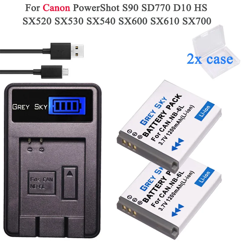 Аккумулятор NB 6LH nb 6lh 6l nb6l для зарядного устройства Canon HS SX520 SX530 SX540 SX600 SX610 SX700 SX710 IXUS