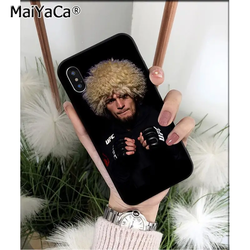 MaiYaCa khabib nurmagomedov UFC мягкий чехол для телефона из ТПУ для iPhone 6S 6plus 7plus 8 8Plus X Xs MAX 5 5S XR 11 11pro max - Цвет: A12