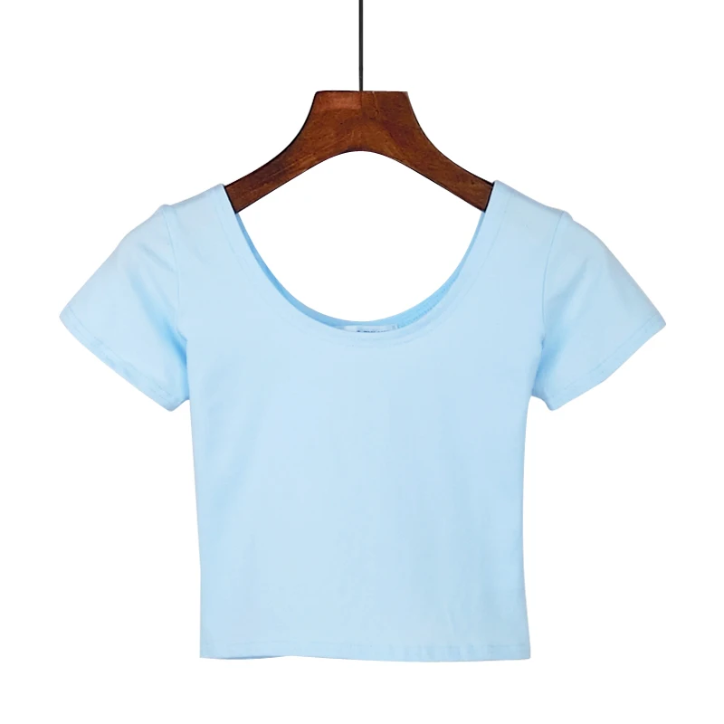 Топ для женщин 2021 летние шорты футболка хлопок Camiseta u образным вырезом