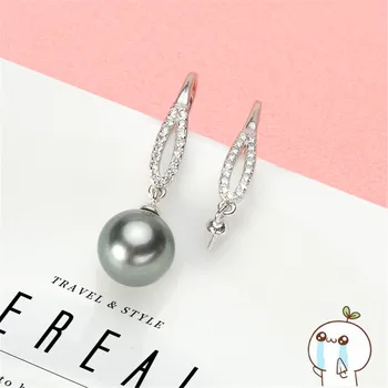 

Earrings Accessories For Women DIY Jewelry Making DIY Handmade Pearl Ear Hook Party Silver Unique 2019E129