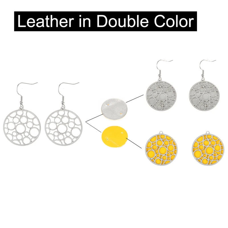 Cremo Stainless Steel Round Stud Earrings For Women Luxury Silver Color Small Earings Interchangeable Leather Fashion Jewelry