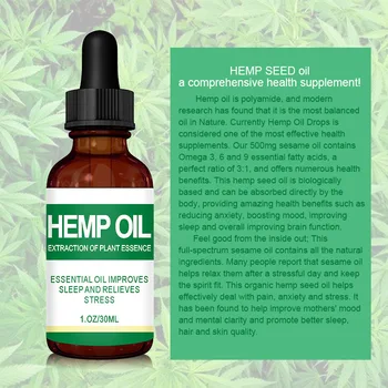 

Hemp Oil Relieve Muscle Soreness Pain Stress Natural Herbal CBD Moisturizing Massage Essential Oil help Sleep Cannabidiol Oil