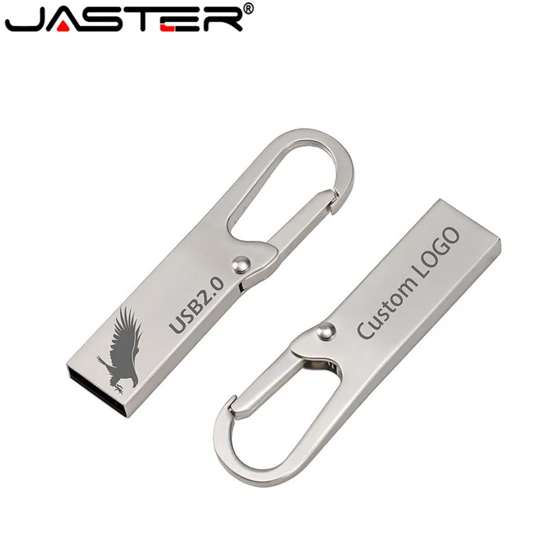 JASTER(5 бесплатных логотипов) металлический USB флеш-накопитель 64GB thumbdrive 16GB 4GB 32GB флеш-накопитель 128GB Водонепроницаемый флеш-накопитель usb диск