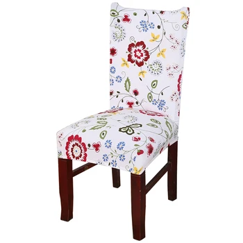 

Removable Elastic Stretch Slipcovers Short Dining Room Chair Seat Cover Decor(Back Height: 45~60cm,Seat Length: 45~55cm,Seat Wid