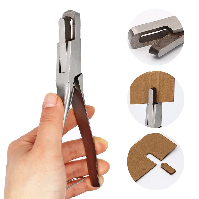 Stainless Steel Pig Ear Notcher - U Shape Livestock Tagging Pliers