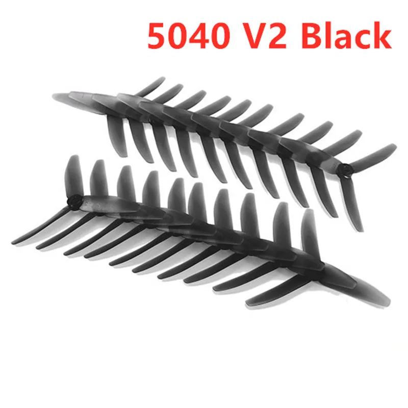 10 пар GEPRC 5040 V2/3042 5 дюймов/3x4,2 дюймов CW CCW 3 Лопасти пропеллеры для модели радиоуправляемых квадрокоптеров игрушки Запасные части DIY Accs - Цвет: 5040 V2 Black