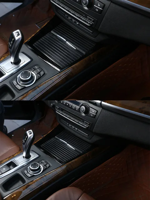 Für BMW X5 E70 2008-2013 ABS Innen Auto Center Konsole Rahmen
