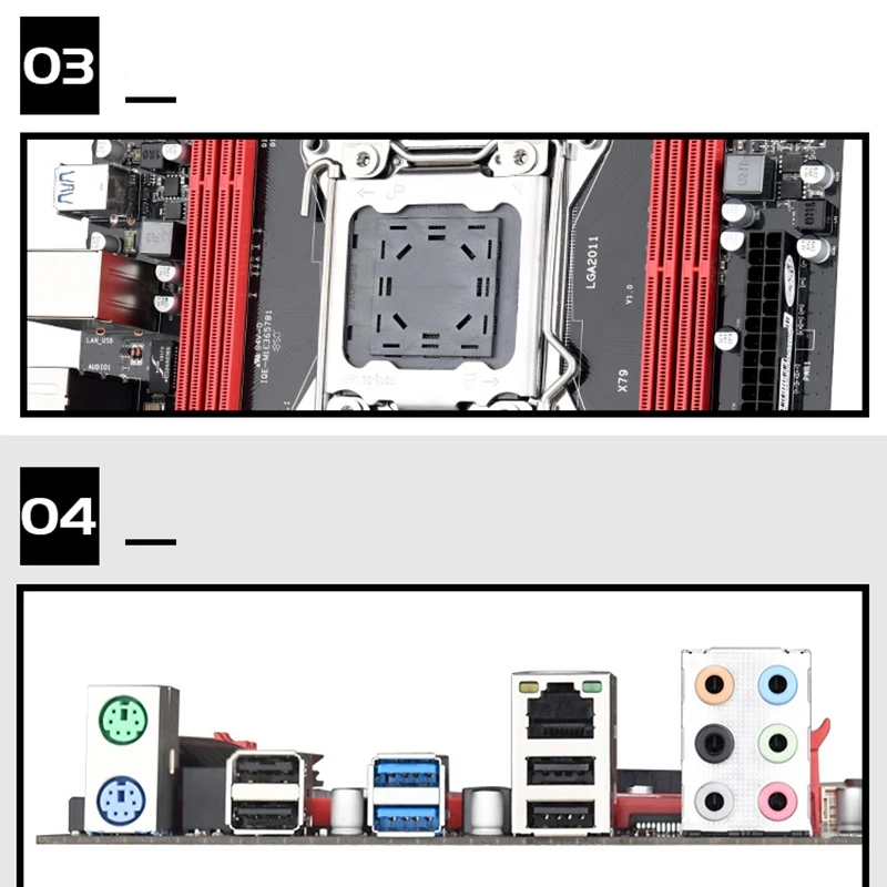 X79 материнская плата LGA2011 материнская плата по стандарту ATX основная плата USB3.0 SATA3.0 PCI-E 16X NVME M.2 SSD Поддержка REG ECC память и процессор E5