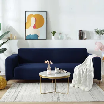 

Living Room Sofa Cover Solid Color Corner Sofa Cover Stretch Sofa Cover U-Shaped Sofa Cover L-Shaped Retractable 1 2 3 4 Seat