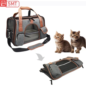 

Smartpet Dog Cat Carrier Pet Shoulder Bag Backpack Portable Cats Handbag Foldable Pet Travel Bag Seat Cover Puppy Mesh Bags