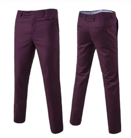 Последние пользовательские костюм брюки формальные Бизнес Slim Fit Мужские брюки курить ноги брюки - Цвет: color 5
