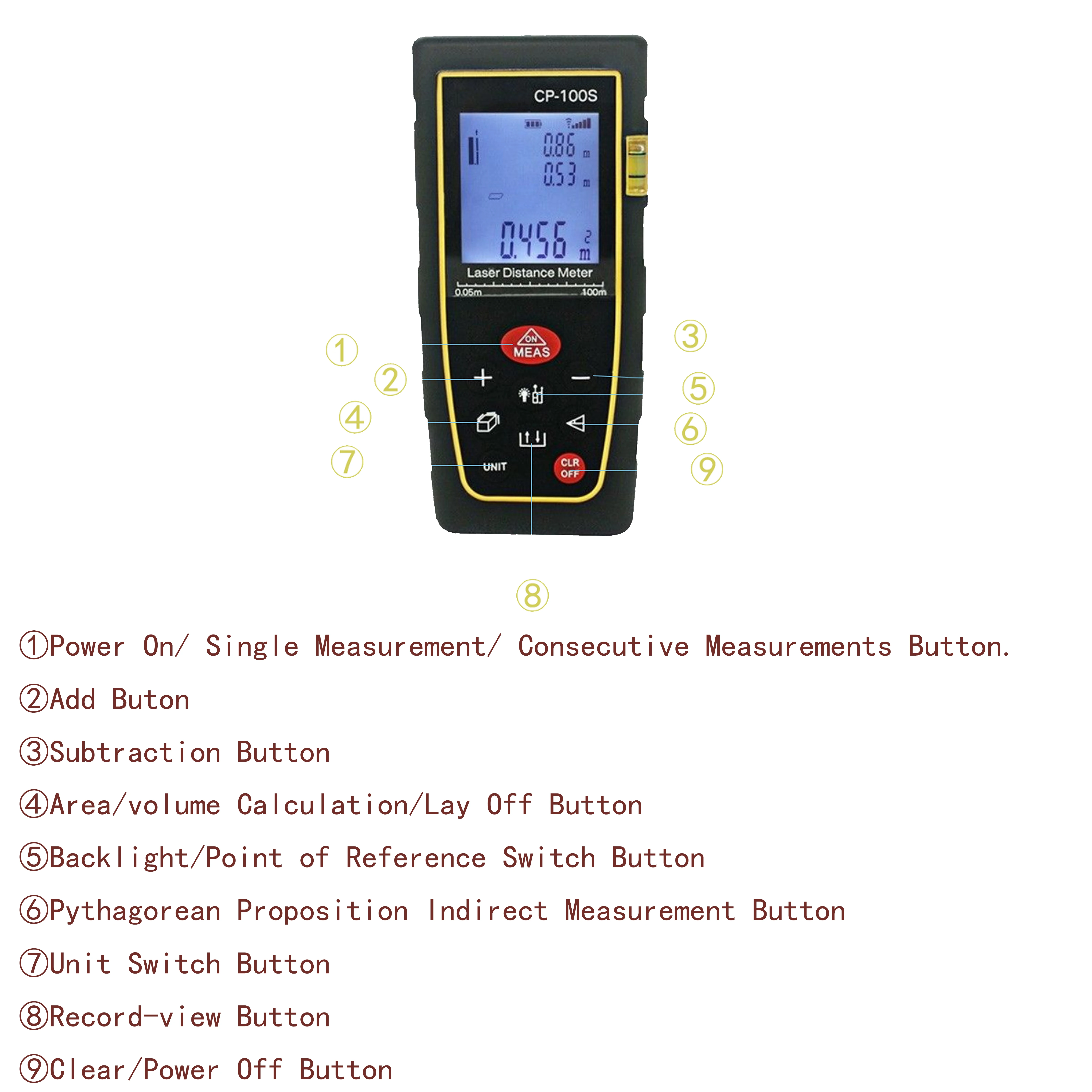 Laser Rangefinder 80M 100M 120M 150M Laser Distance Meter Laser Measure Tool Tape