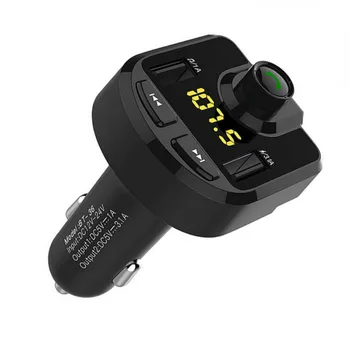 

Dual Car Mp3 Player Charger Black Accessories With microphone Wireless