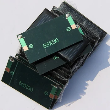 

5V 53x30mm Micro Power Solar Cells Panel DIY Toy Battery Cell Phone Charger Tool