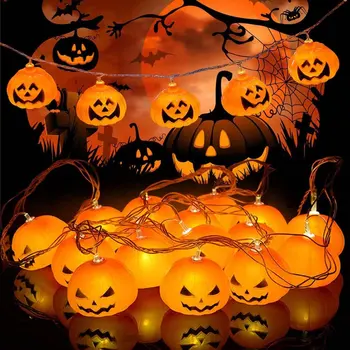 

Cute Halloween LED string lights battery lights warm white lights pumpkins Decorative Lights Indoor Outdoor Decoration