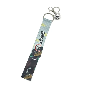 

Anime Demon Slayer keyring Kimetsu no Yaiba Kamado Tanjirou Cosplay prop Keychain Kamado Nezuko Ribbon key chain