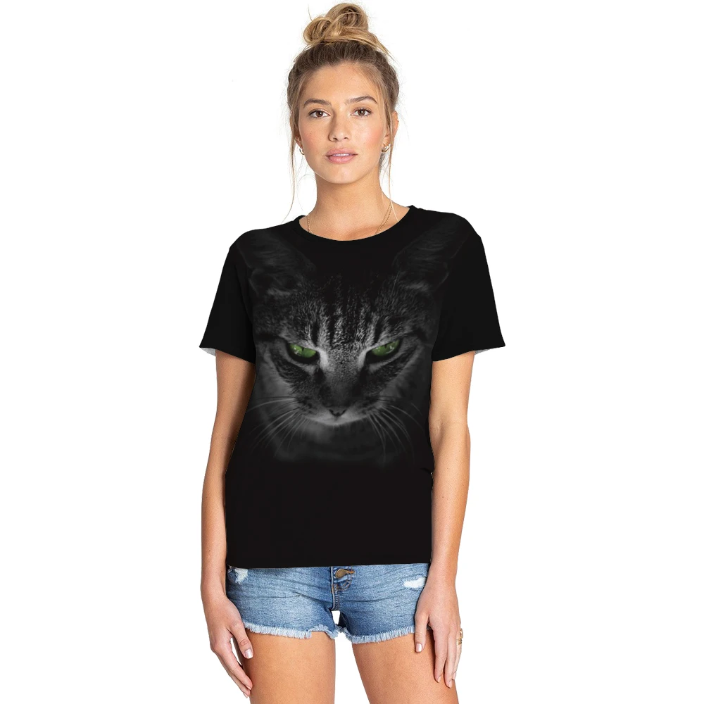 

Female Unisex Wogyms New Short Sleeve O-neck Tee Shirt Summer Personalized T-Shirt 3D Print Creative Graphics Animal Tops
