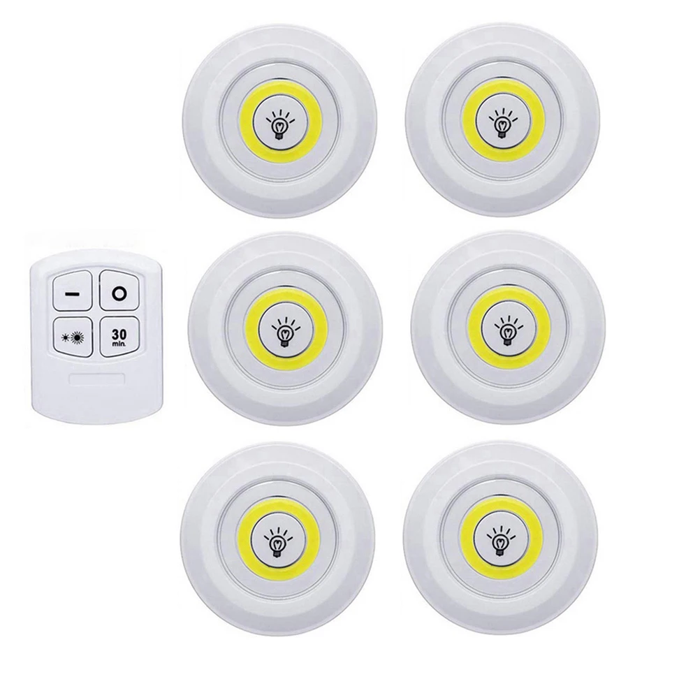 Remote-Controlled 3W COB LED Cabinet Light: Bright & Wireless – LivingLux