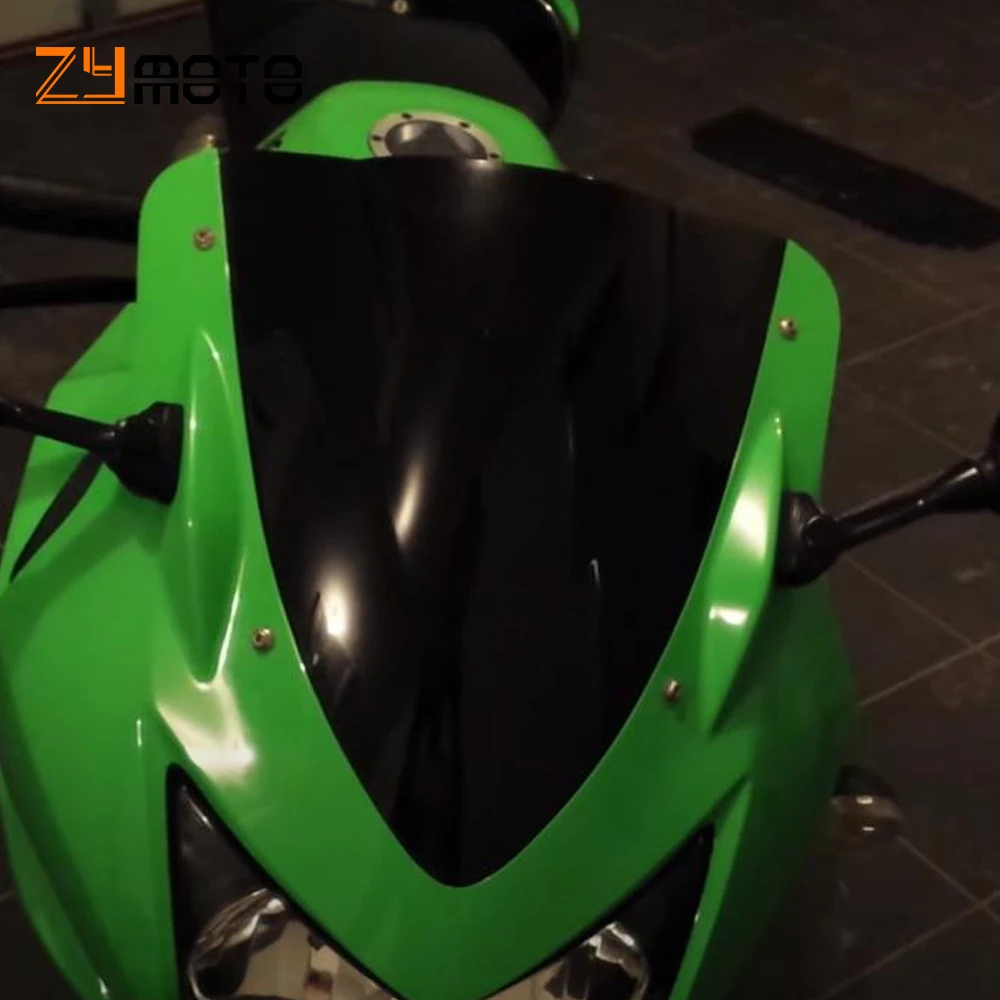 

For Kawasaki Ninja 250 EX250R ZX250R 2008 2009 2010 2011 2012 EX ZX 250R black Clear Motorcycle screen Windshield WindScreen