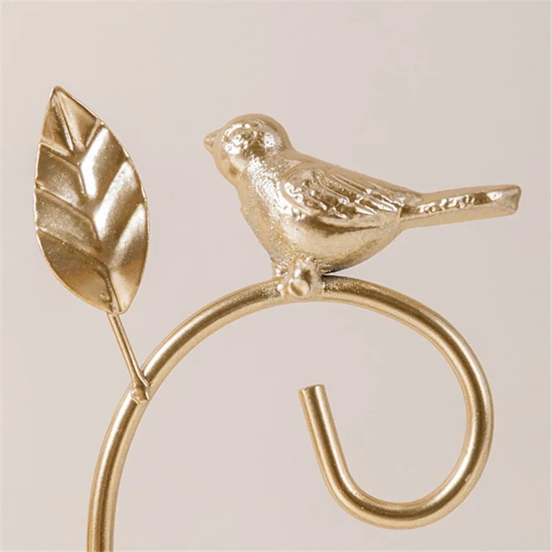 Элегантный счастливый птица ретро металлический подсвечник с птицами металлические украшения настольные украшения лучший рождественский подарок для декора
