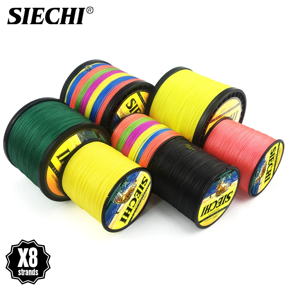 Fishing Line SIECHI Braid 300M 500M 1000M 4 Strands 8 Strands Multifilament Carp 20-88lb