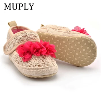 

Lovely Infant Toddler Princess First Walkers Newborn Baby Girls Kid Prewalker Soft Soled Shoe Bow Dress Knitting Shoes Footwear
