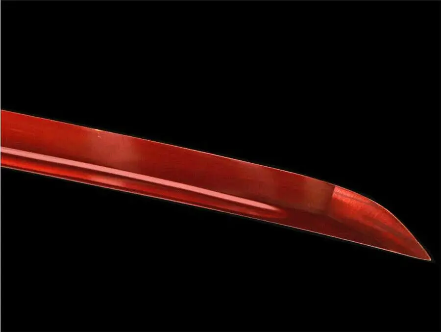 HandMade Japanese Sword Samurai Katana Very Sharp Blood Red High Manganese Steel Blade