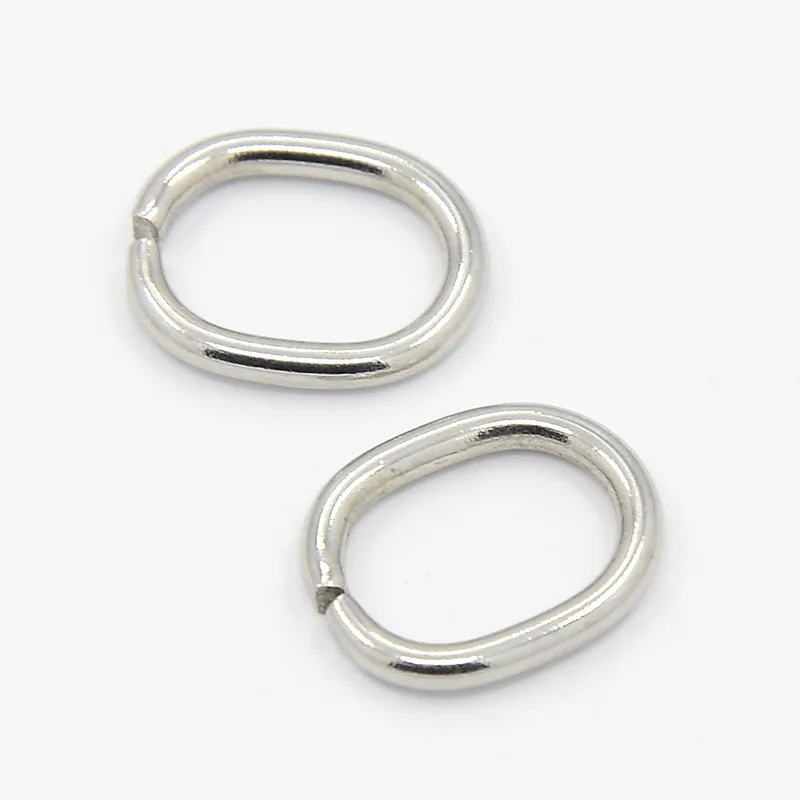 500pcs Stainless Steel Jump Rings Closed but Unsoldered Oval Triangle