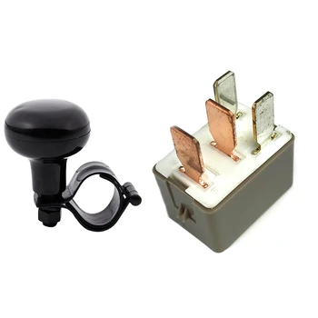

1Pcs Air Conditioning Clutch A/C Relay for Toyota & 1Pcs Car Steering Wheel Spinner Knob Power Hand Control Ball Booster