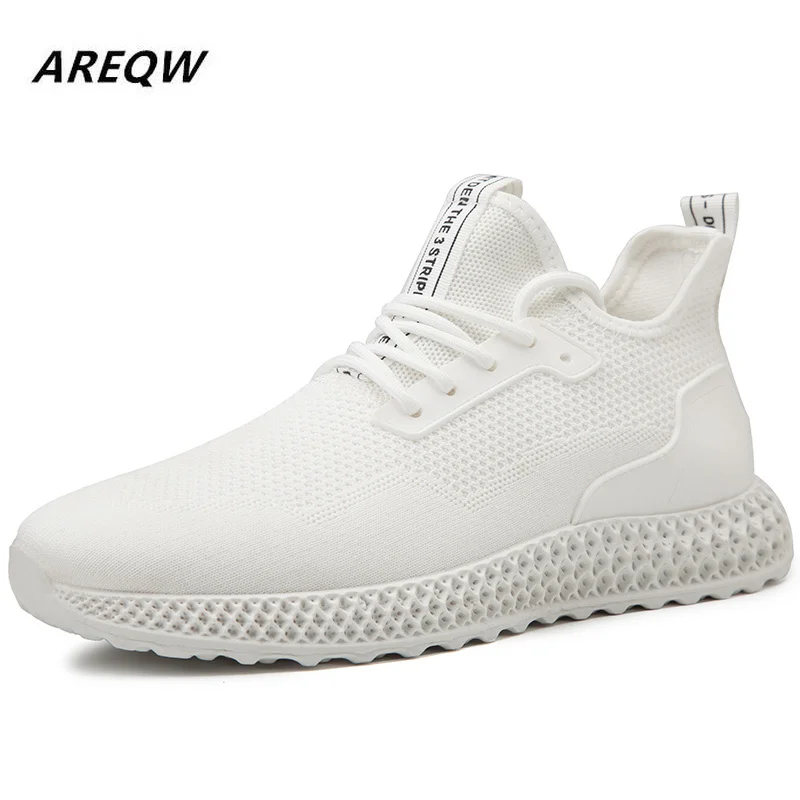 

2019 Mesh Breathable Men's Lightweight Casual Shoes Solid Color Lace Spring and Autumn Sports Shoes Fashion Korean Men's Shoes