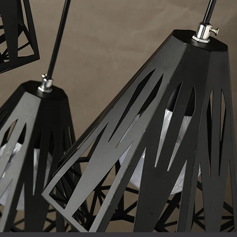 

1PC Retro Vintage Iron Diamond Loft Pendant Ceiling Light Lamp Bulb Cage