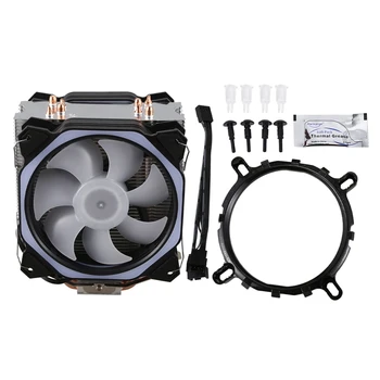 

XUEYUFENGSHEN CPU Cooler 4 Pure Copper Two 12cm Heat Pipe Cooling Tower Cooling System 12cmCPU Cooling Fan CPU Radiator ForAMD I