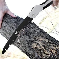Scie à main pliante SK5, lame en acier, manche en caoutchouc souple, tranchant pliable pour le travail du bois, outils de coupe ménagers, scie combinée 