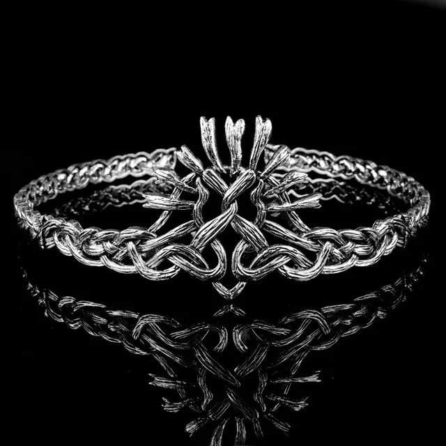 Винтажный ELROND CROWN эльф эльфийский венок Золотой Серебряный Tolkien костюм аксессуар LOTR женские аксессуары для волос на Рождество подарок - Окраска металла: silver
