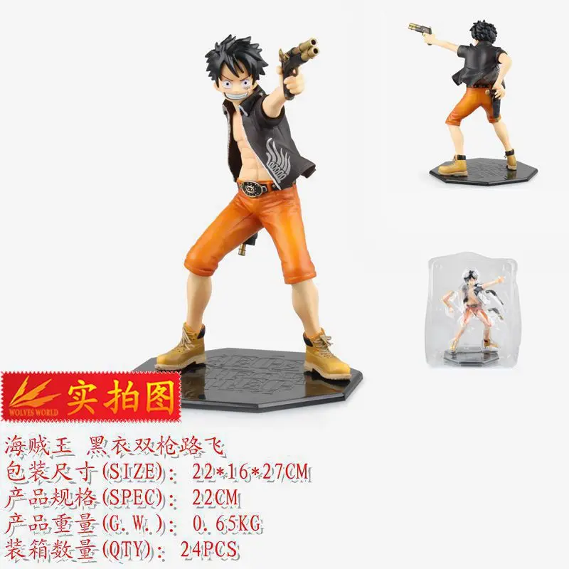 

Wolf One Piece/One Piece New Theater Version of Black Cloth Double Gun Luffy Boxed Garage Kit