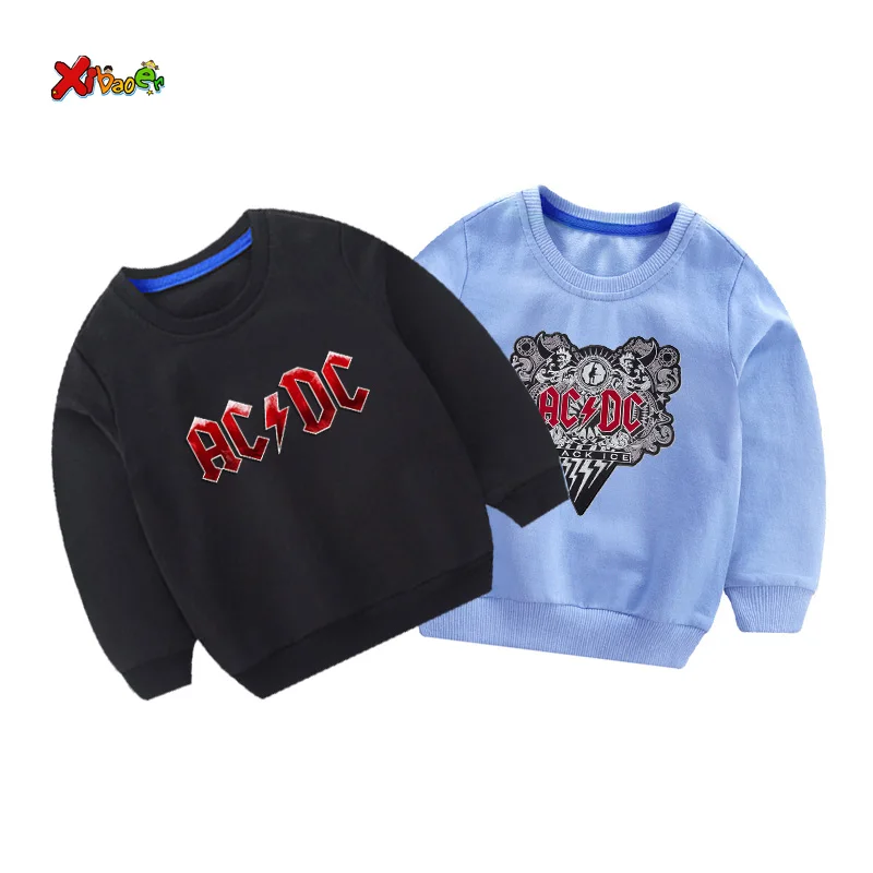 kids sweatshirts toddler boys sweatshirts autumn ACDC Kids fashion Sweatshirt white baby girl Cotton Pullover cute long sleeves